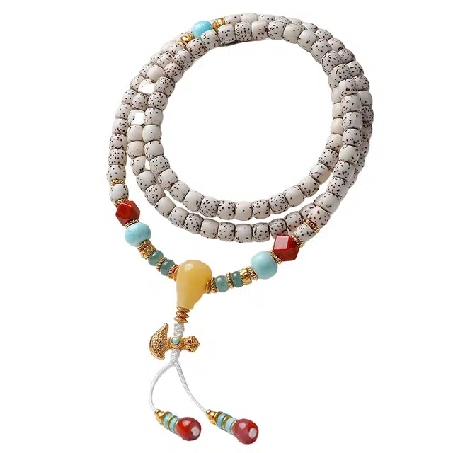 仙园韵 新中式国潮国风典雅外观八方来财时来运转好运连连轻奢小众时尚百搭多宝多圈文玩 星月菩提 手串 男女同款