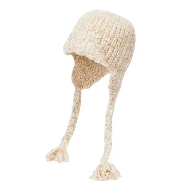 北极绒 潮流韩版小众设计感保暖百搭时尚大头围显脸小帽 聚酯纤维 绒线帽 男女同款情侣款