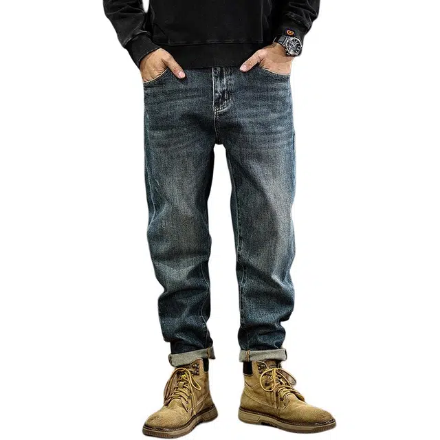 遨宇 美式经典复古潮流极简风美式复古潮流户外百搭宽松直筒休闲裤牛仔裤 男款