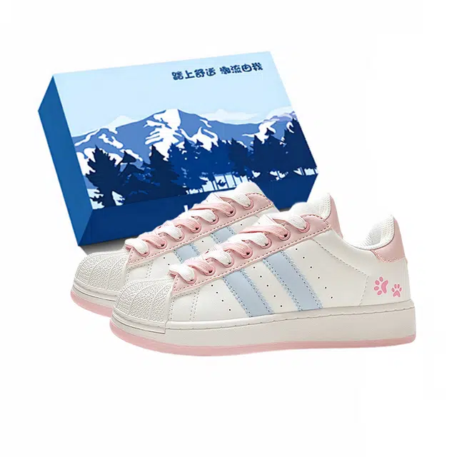 小鹿米利 潮流百搭撞色街头通勤日常 包裹性减震耐磨增高 低帮 板鞋 女