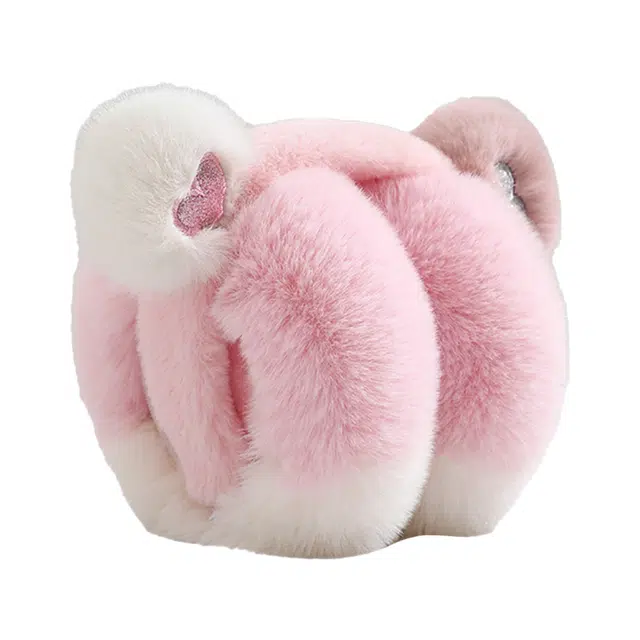 俞兆林 冬季保暖耳套可爱毛绒防寒骑车护耳防冻耳暖可折叠耳包耳捂子 聚酯纤维 耳罩 女款