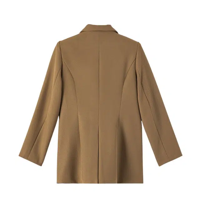 晚白 气质翻驳领修身显瘦简约干练西装外套 女款