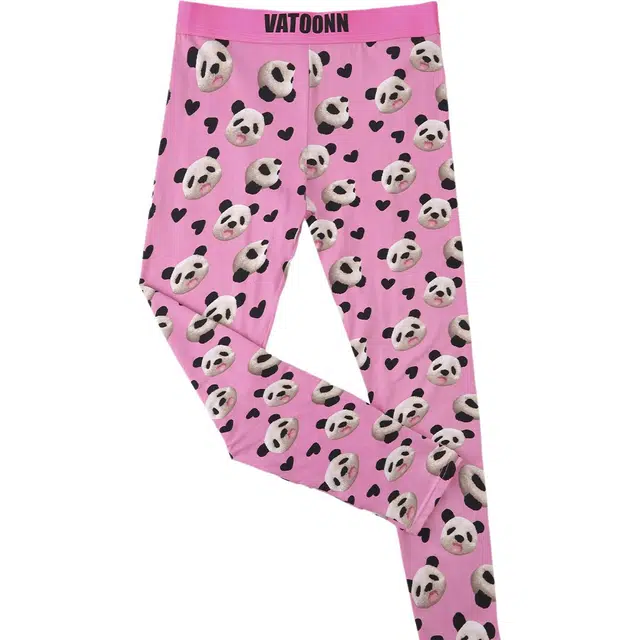 花佃品色 紧身大码卡通动漫修身嘻哈中腰长裤保暖裤 女款