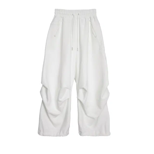 TREEMINGBIRD Double-Tucked Set-up Pants
