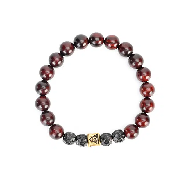 天纵 高油高密 古韵典雅 新中式国潮小众设计高级感 搭配数字方珠平安转运 财运亨通 八方来财 紫檀属 木作手串 男女同款情侣款