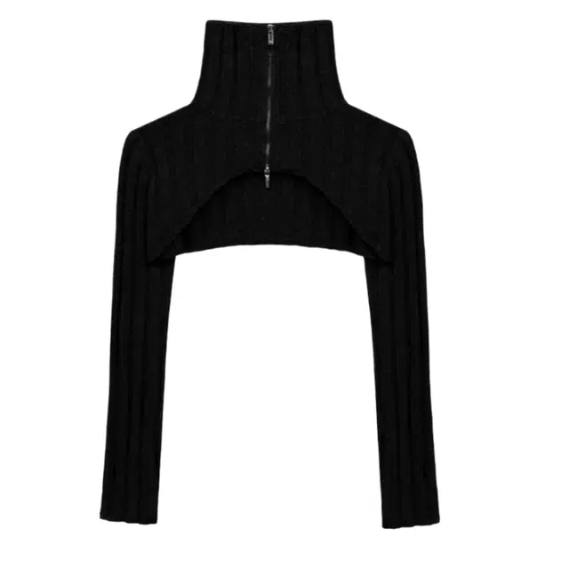 TREEMINGBIRD High-neck Bolero Knit Zip-up
