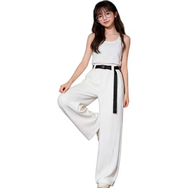 华夏儿女 都市美式高街风宽松垂感百搭弯刀卫裤长裤系列  针织运动裤 男女同款