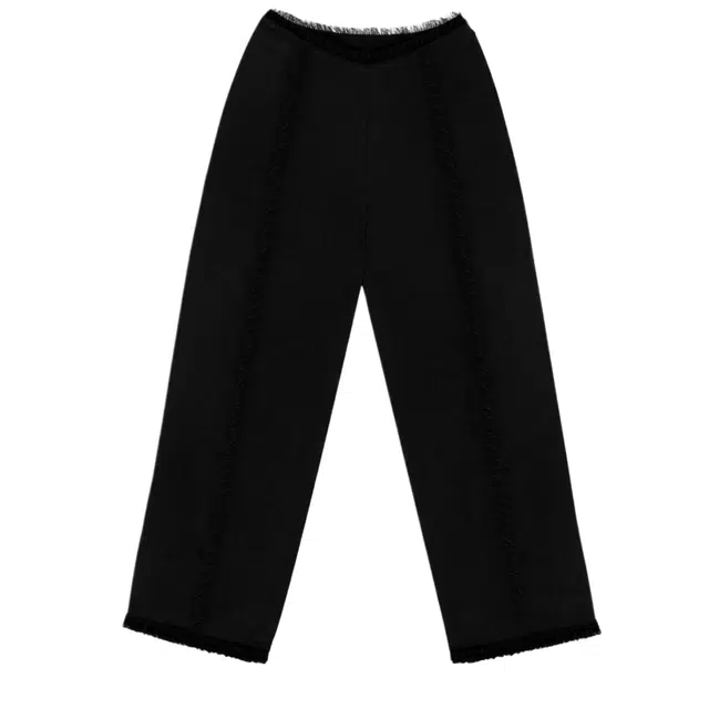 TREEMINGBIRD Linenlike Tassel Set-Up Trouser
