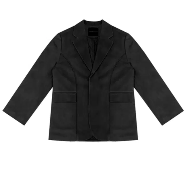 TREEMINGBIRD Suede Piping Classic Set-up Jacket