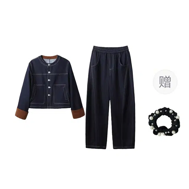 雾闪闪 大码女装秋季时尚休闲套装 女款