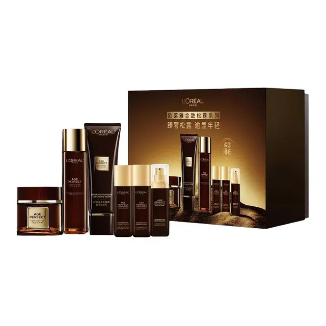 欧莱雅 黑松露源液水乳套装礼盒护肤品抗皱紧致 维稳保湿清洁