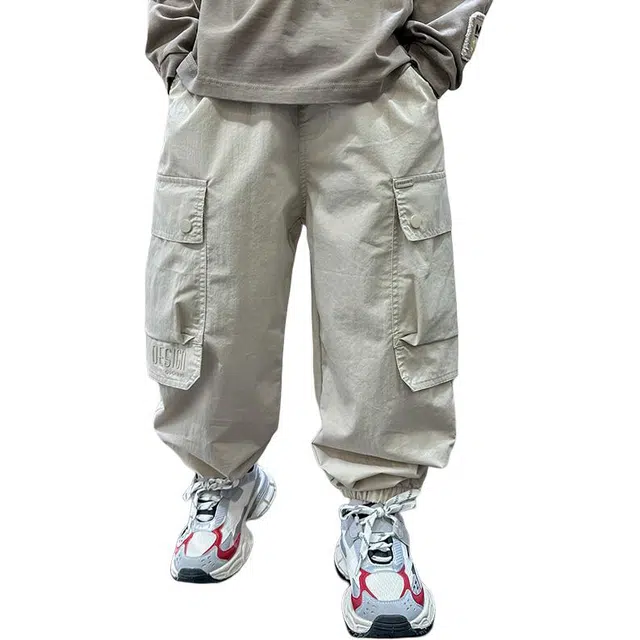 黑恐龙牛仔裤 工装秋装炸街休闲长裤 青少年