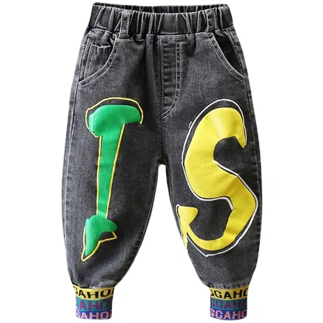 吉姆沃克牛仔裤 春秋冬季宝宝帅气时髦小童洋气保暖裤