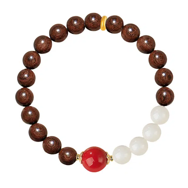 琛宬 八方来财国潮新中式木质转运精致简约百搭小众设计复古考公考研上岸#好运 金丝檀木 手串 男女同款情侣款