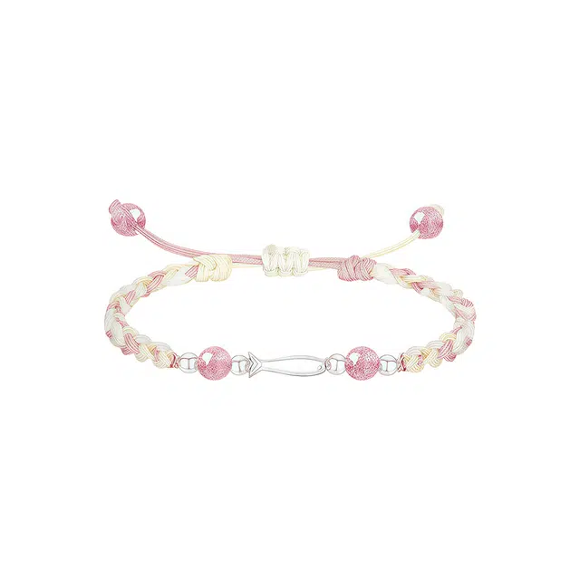 前方大荒野 锦鲤色年年有鱼好运满满甜美清新精致小巧时尚小众设计轻奢独特 菩提根 手绳 女款