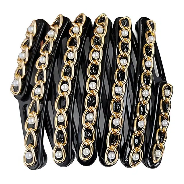 左欧 可折叠珍珠碎发捆 发箍 女款