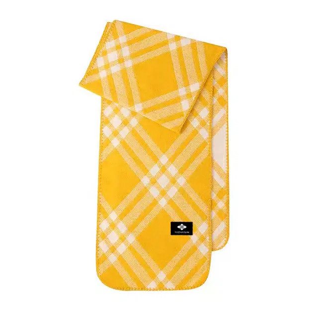 俞兆林 英伦风经典黑白格纹高级氛围感保暖防风百搭礼盒装 聚酯纤维 绒线围巾 男女同款情侣款