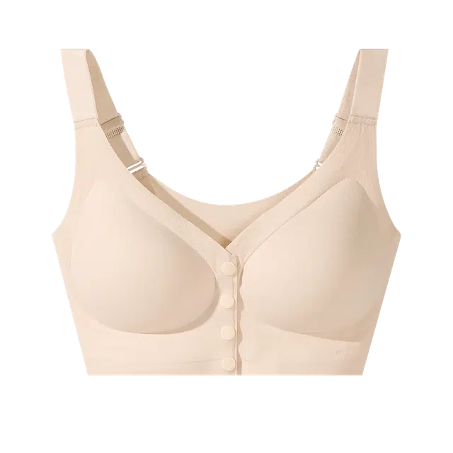 欧迪芬 亲肤舒适透气无痕提拉承托防下垂高弹自然聚拢无钢圈果冻软支撑背心式文胸 女款