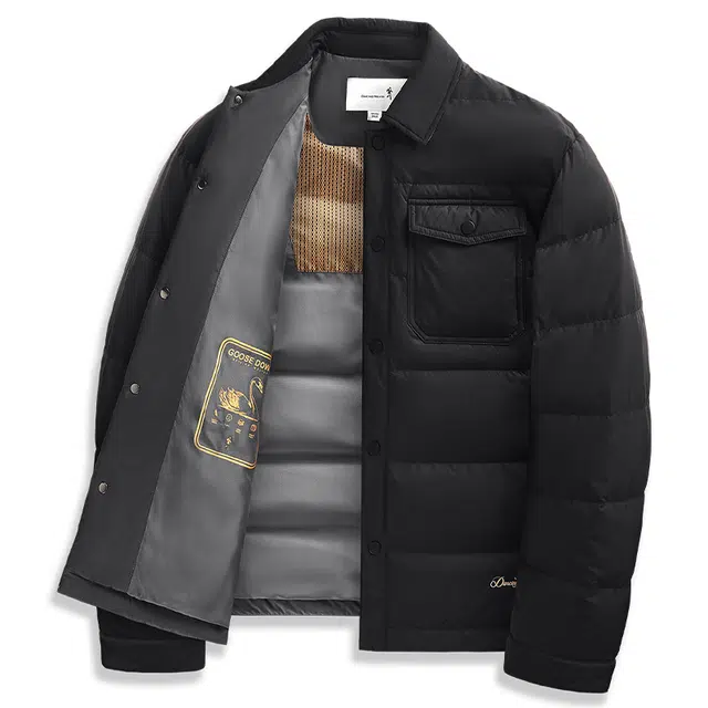 Dancing Wolf Goose Down Graphene Quilted Shirt Jacket