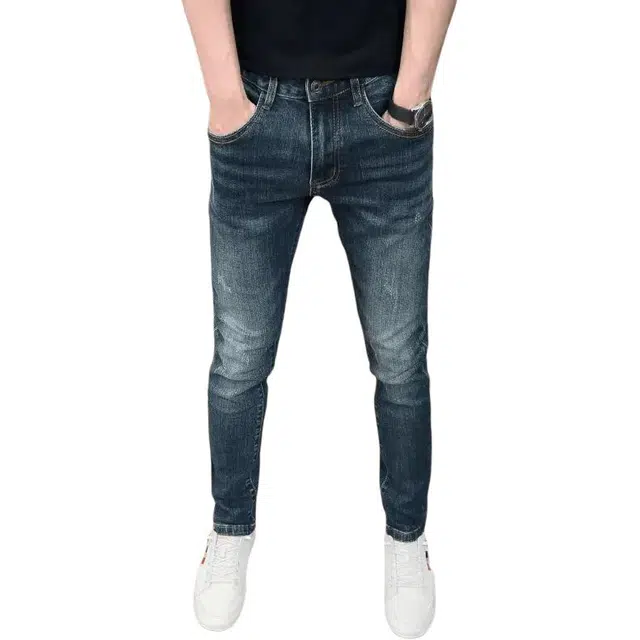 特斯型 轻奢秋冬男牛仔裤潮流修身百搭小脚弹力长裤 男款