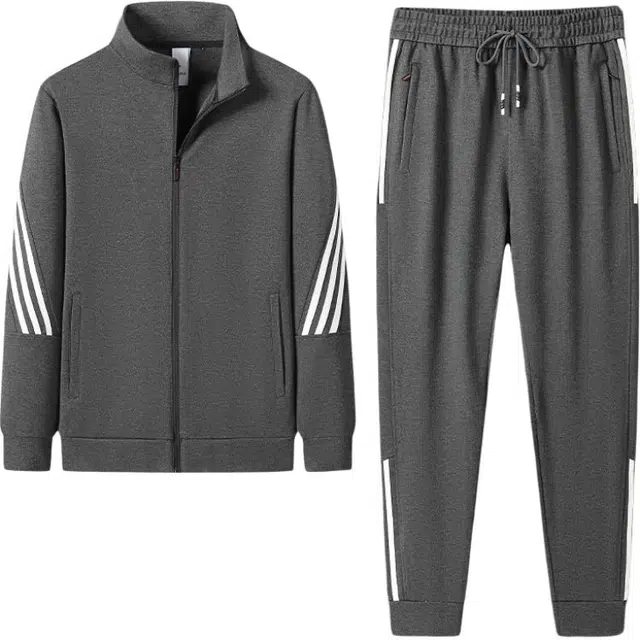 海尔斯 两件套卫衣百搭立领宽松长袖直筒裤休闲运动套装 男款