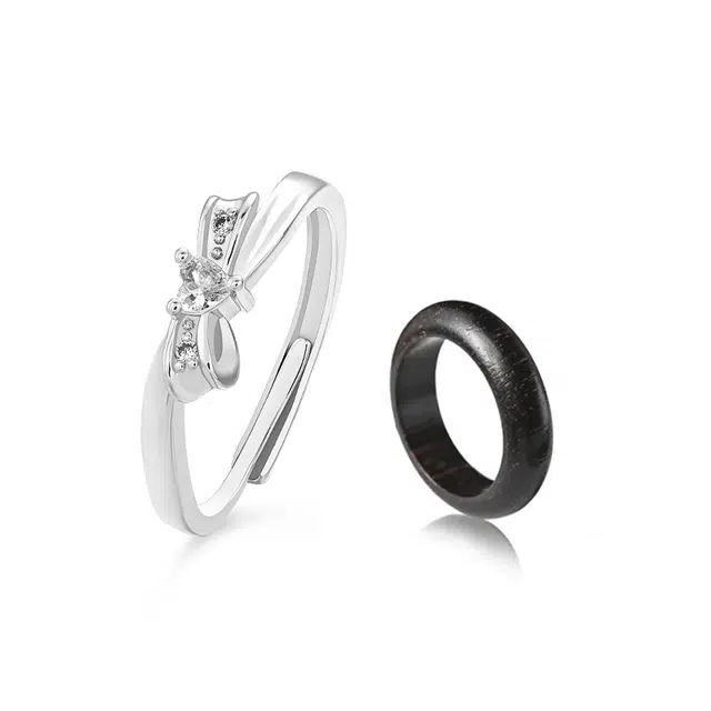 静范 流光蝴蝶结对戒 在逃公主轻奢时尚甜美优雅小众设计高级感气质温柔百搭个性开口可调节告白#好运 檀木 戒指 男女同款情侣款