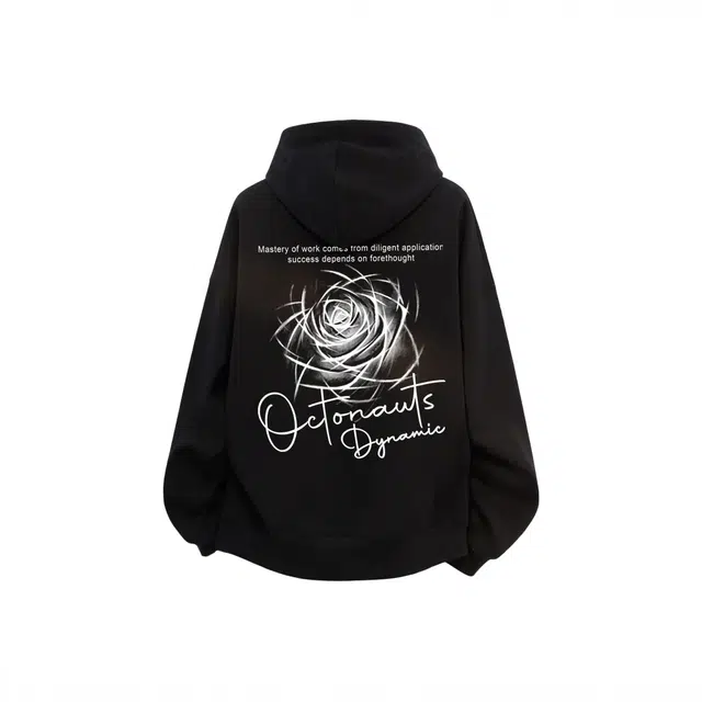 海底小纵队 美式高街上衣时尚品牌字母印花宽松落肩休闲长袖潮牌运动舒适嘻哈学院风学生百搭简约连帽无绳国潮卫衣 男女同款