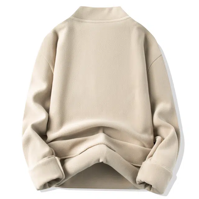 卡丹狄诺 半高领拉链奥粒绒双面加绒加厚秋冬保暖情侣款卫衣 男款