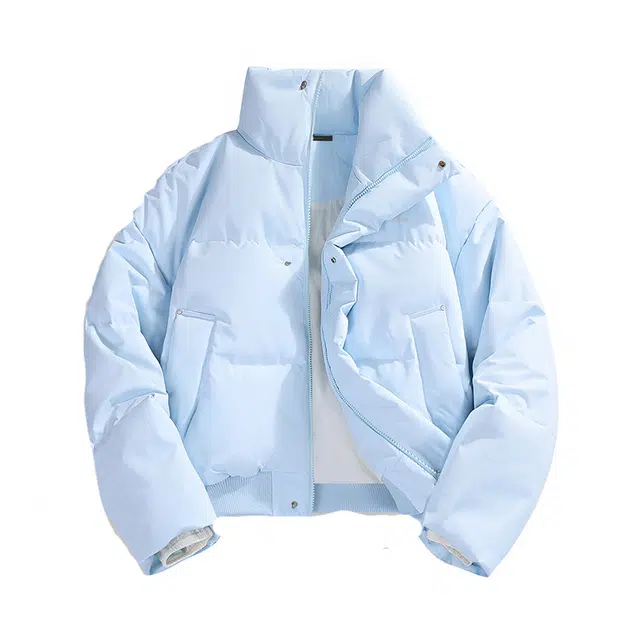 太子龍 美式复古短款立领外套潮牌高级感时尚潮流宽松保暖加厚面包服棉服 男女同款