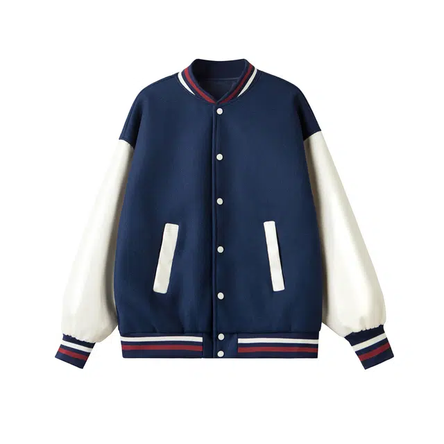 素杭  美式高街潮牌字母拼接皮质飞行员复古先锋夹克外套学院风毛呢撞色多巴胺植绒设计感宽松百搭运动落肩单排扣棒球服 男女同款
