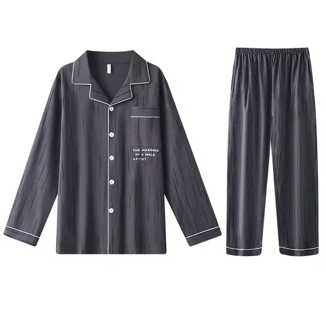 向薇 青少年开衫休闲舒适家居服睡衣套装 男款 图片色