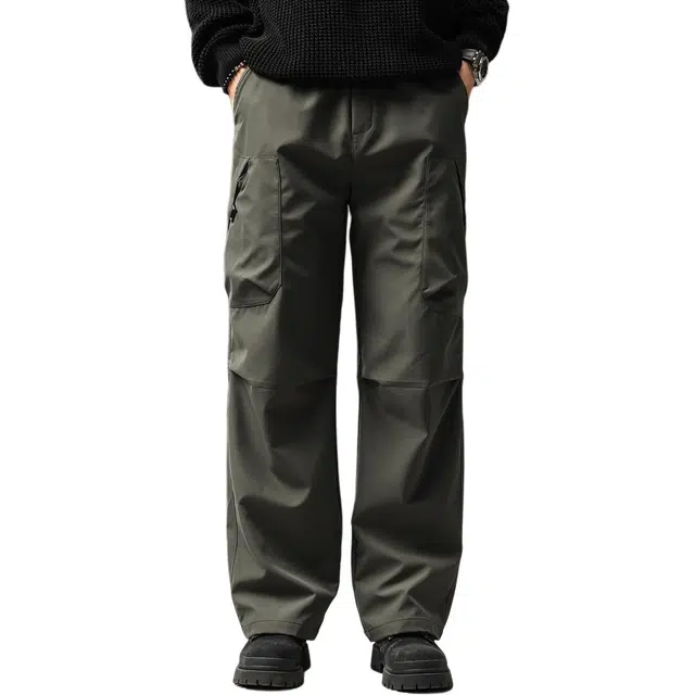 贵色 美式伞兵褶皱直筒百搭机能运动休闲工装裤 男女同款