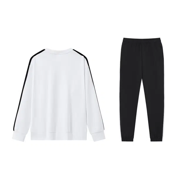 特步 套头舒适长袖卫衣简约百搭柔软裤子休闲运动套装 儿童款