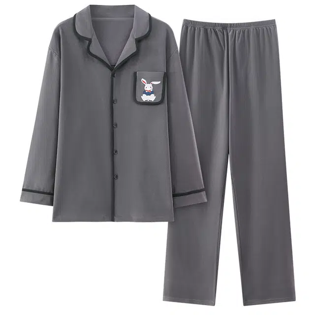 芬腾可安 秋冬季经典保暖锁温亲肤少年感外出可穿家居服睡衣套装 男款