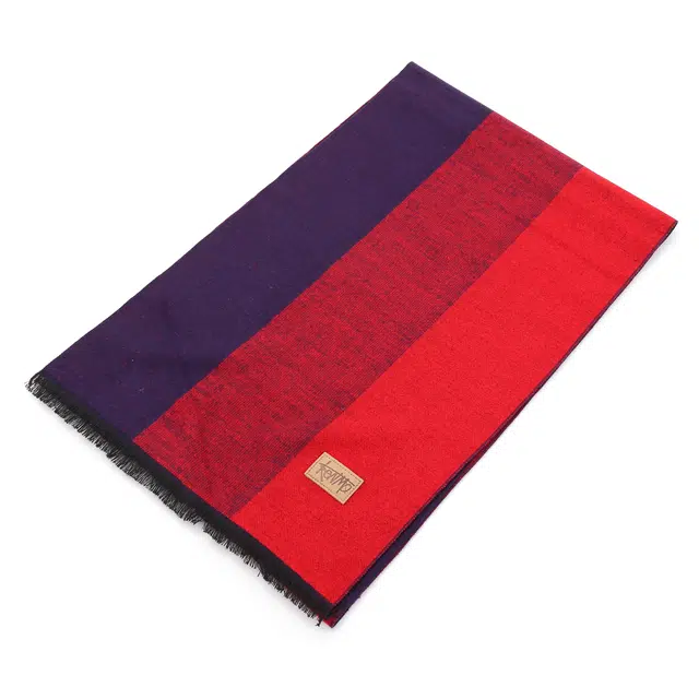 肯默 简约拼色 聚酯纤维 绒线围巾 男女同款情侣款