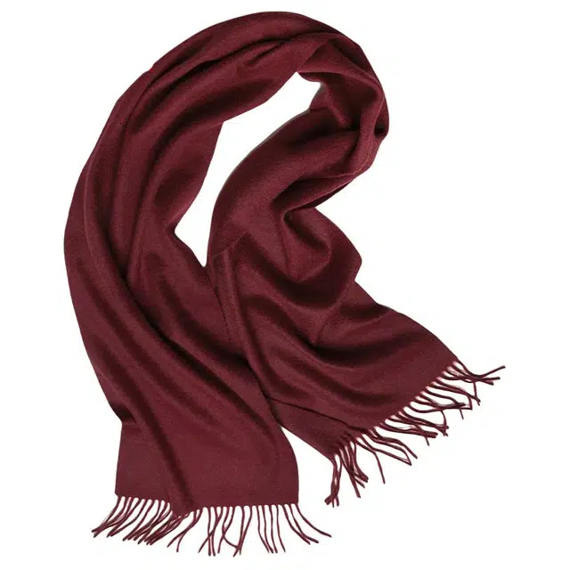 恒源祥 纯色简约大气柔软时尚百搭保暖 山羊绒 绒线围巾 男女同款情侣款