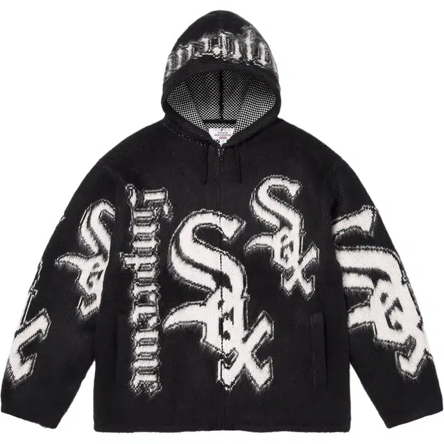 Supreme x Chicago White Sox FW25 WEEK5 Zip Up Hooded Sweater logo