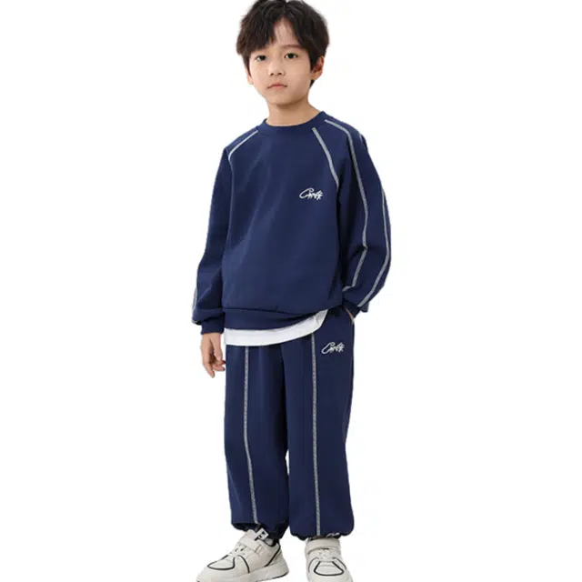 俞兆林休闲运动套装 韩式学院风纯色加绒防风保暖宽松透气舒适卫衣卫裤