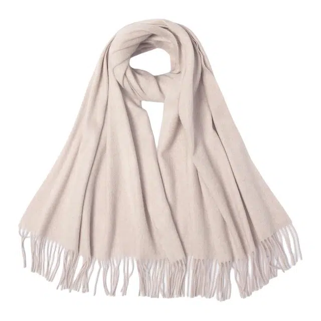 恒源祥 纯色简约柔软时尚百搭保暖 山羊绒 绒线围巾 男女同款情侣款