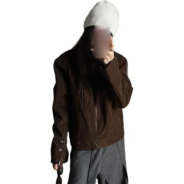 单爵 美式复古绒皮哈灵顿立领外套男款秋季高级感夹克 男女同款