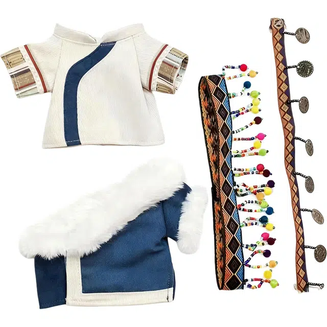 图米鱼 藏服民族套装 无属性棉花娃娃 娃衣着替