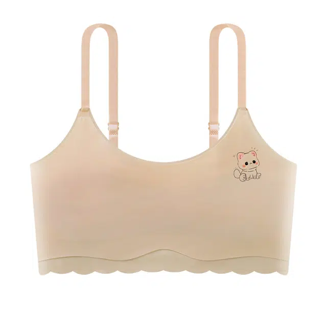 草本初色 隐形肤不透色发育期固定胸垫冰丝背心初中生高中生校服专用学生内衣舒适柔软无痕亲肤透气少女文胸 女款