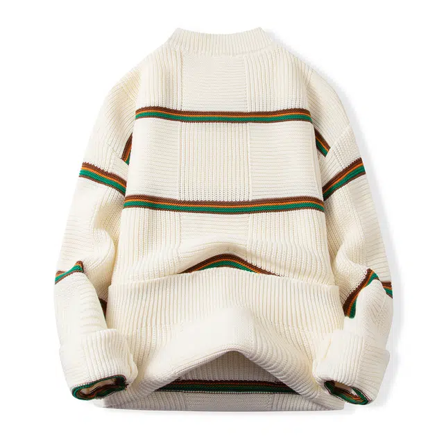 卡丹狄诺 秋冬季条纹套头男士休闲百搭上装毛衣 男款