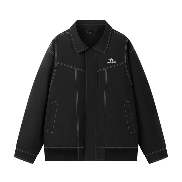 领航骆驼 小众设计复古简约学院风翻领休闲宽松潮流潮牌春秋季时尚百搭舒适痞帅高级感   夹克 男女同款