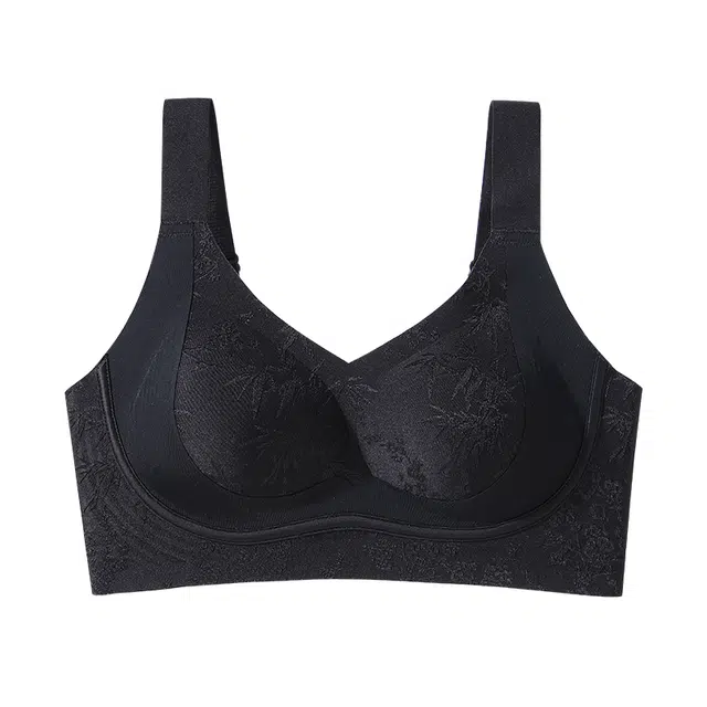 睦隆世家 慵懒纯色简约舒适透气聚拢提拉上托收副乳防下垂亲肤文胸 女款