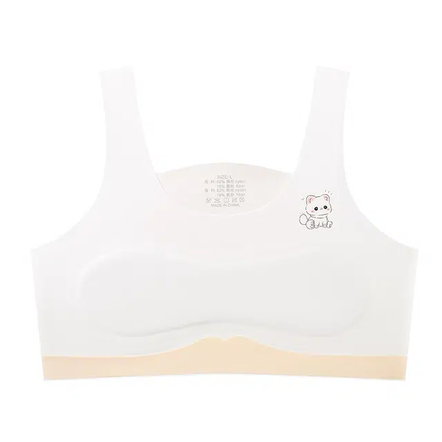 草本初色 夏季轻薄凉感一阶段发育期背心舒适透气定型提拉内衣可爱少女文胸 女款