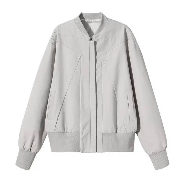 欧路得 小众解构设计感倒三角水洗棉男士秋季潮款痞帅硬汉外套夹克 男款