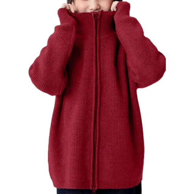 左西毛衣 针织立领拉链长袖 儿童款