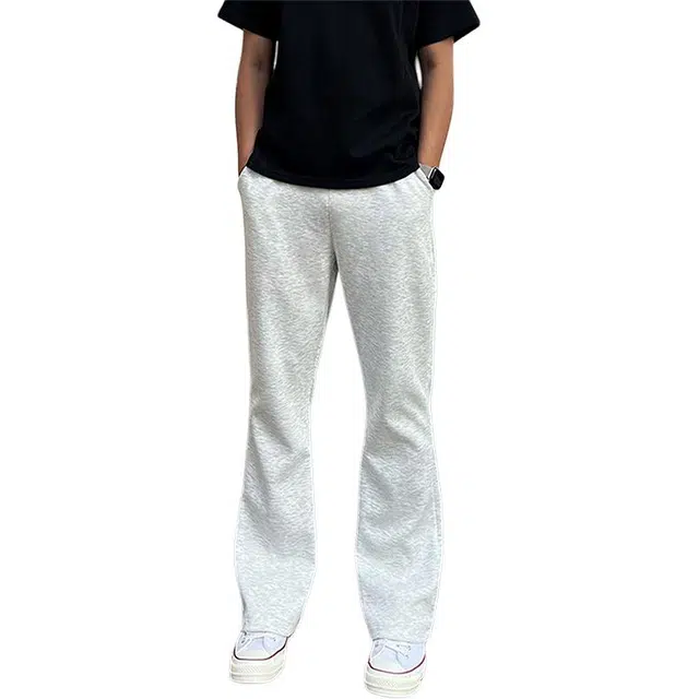 单爵 微喇卫裤男秋季美式潮牌运动弯刀裤提档显腿休闲裤 男女同款