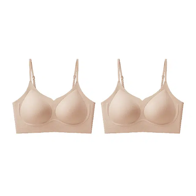 草本初色 山茶花香氛内衣 女款 无痕收副乳薄款小胸聚拢显大夏季防下垂舒适无钢圈细肩带文胸女